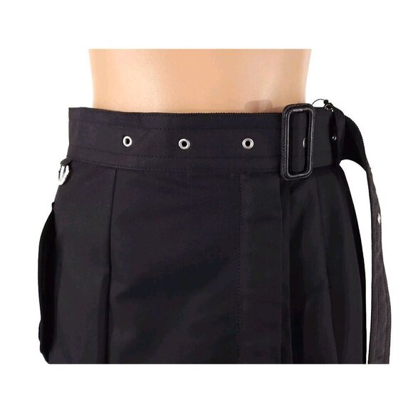 Sacai Cotton Gabardine Pleated Skirt Japan 1 US 6 Black Defect New - Picture 2 of 16